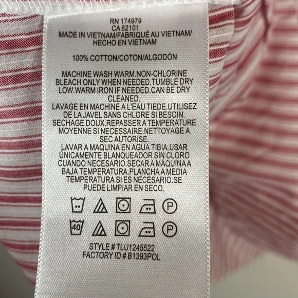 BCBGMaxAzria Striped Boho Long Sleeve Peasant Top Size M - Picture 6 of 7